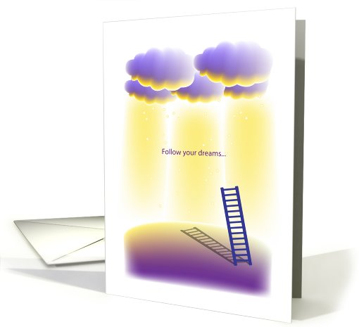 follow your dreams, staircase card (809849)