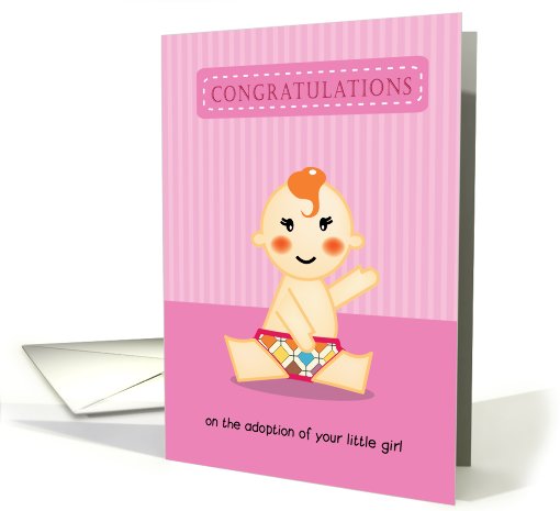 congratulations on the adoption of your little girl card (810288)