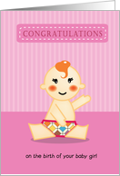 congratulations on the birth of your baby girl card