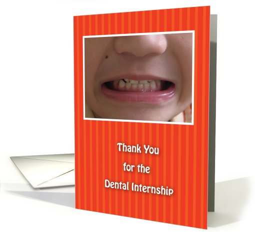 Thank you for the dental internship card (810783)