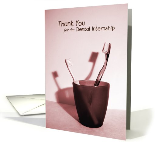 Thank you for the dental internship card (810785)