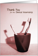Thank you for the dental internship card