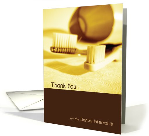 Thank you for the dental internship card (810787)