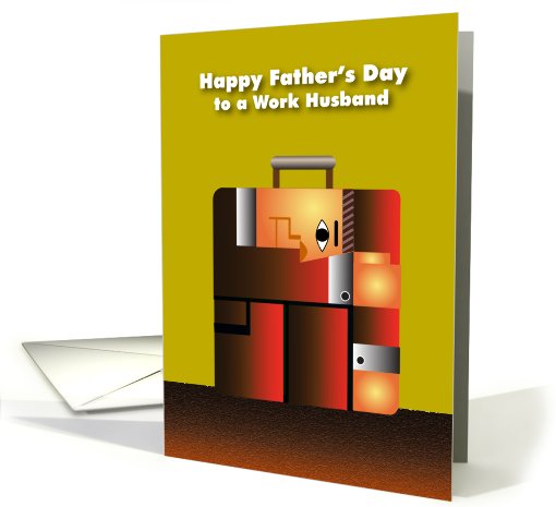 happy father's day to work husband, suitcase card (812818)