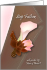 will you be my man of honor, lily, boutonniere, step father card