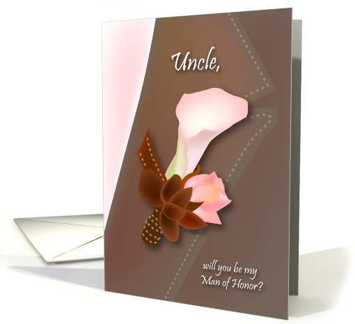 will you be my man of honor, lily, boutonniere, uncle card (813392)