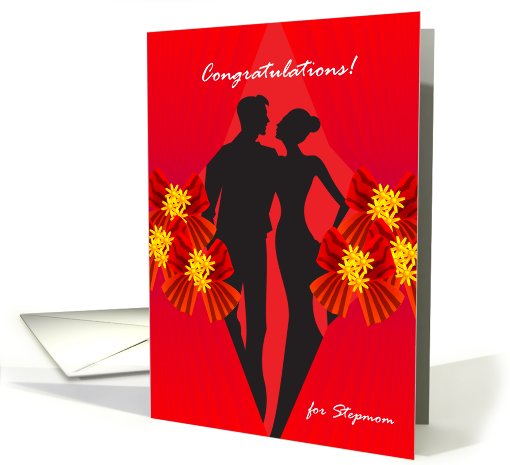 congratulations for stepmom, couple, ribbon card (813832)