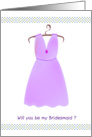 will you be my bridesmaid, dress, violet card