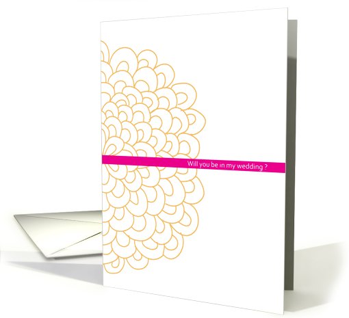 will you be in my wedding, flower card (815131)