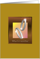 will you be in my wedding, rings card