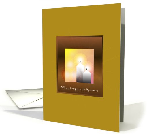 will you be my candle sponsor?, Lit Candles card (815615)