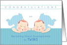 congratulations on becoming great grandparents to twin boys card