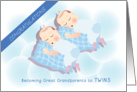 congratulations on becoming great grandparents to twins, boys card