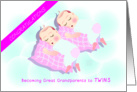 congratulations on becoming great grandparents to twin girls card