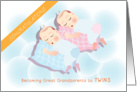 congratulations on becoming great grandparents to twins, boy & girl card