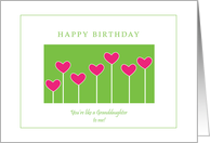 happy birthday, like a granddaughter to me, love card