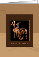merry christmas, decoration, deer card