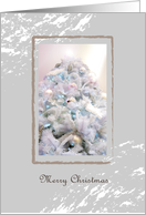 merry christmas, white Christmas tree card