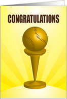 congratulations, baseball, award card