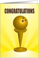 congratulations, bowling ball, award card