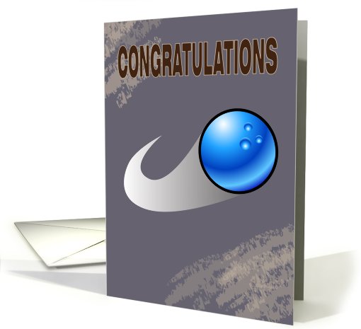 congratulations, bowling ball card (822482)
