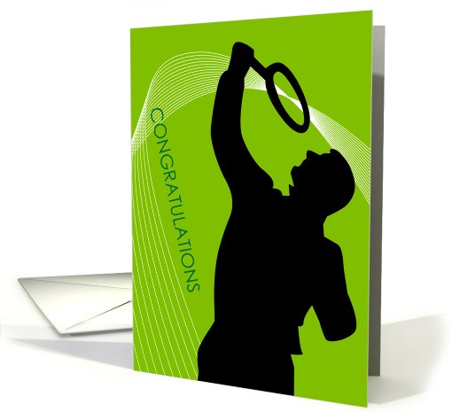 congratulations, badminton card (822487)
