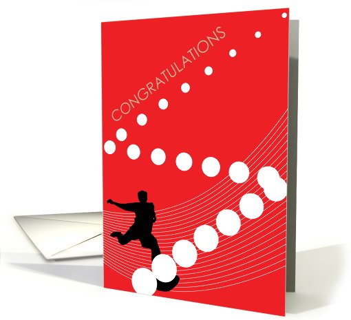 congratulations, soccer ball card (822505)