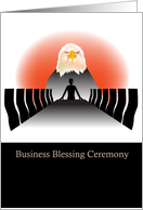 invitation, business blessing ceremony, eagle card