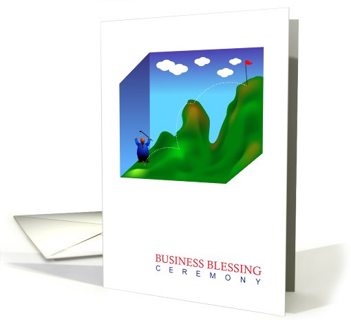 invitation, business blessing ceremony, golf card (822590)