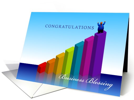congratulations, business blessing, chart, top card (822597)