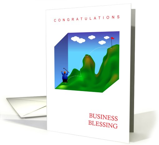 congratulations, business blessing, golf card (822602)