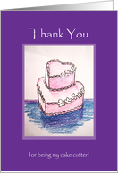 Thank you for being my cake cutter card
