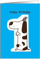happy birthday, doggy, 1 card