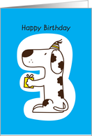 happy birthday, doggy, 3 card