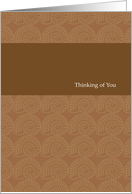 thinking of you, shell pattern card