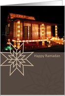 Happy Ramadan, malay house, lighting card