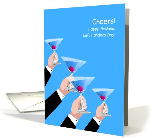happy national left handers day, cheers!, toast card (829439)