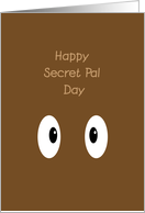 happy secret pal day, eyes card