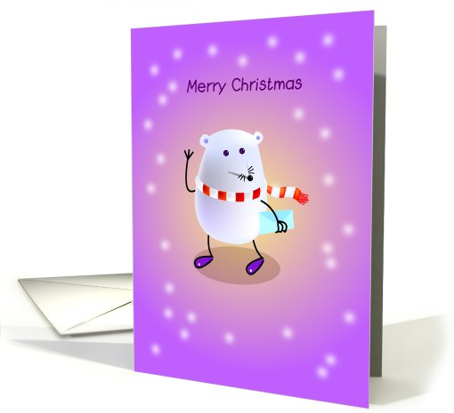 merry christmas, mouse, letter card (831203)