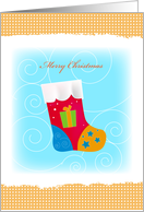 merry christmas, stocking card