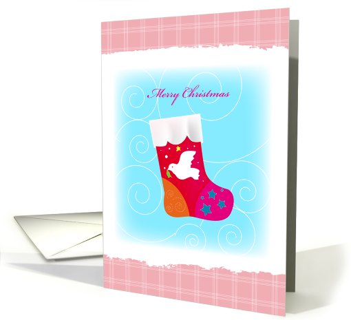 merry christmas, stocking card (831210)