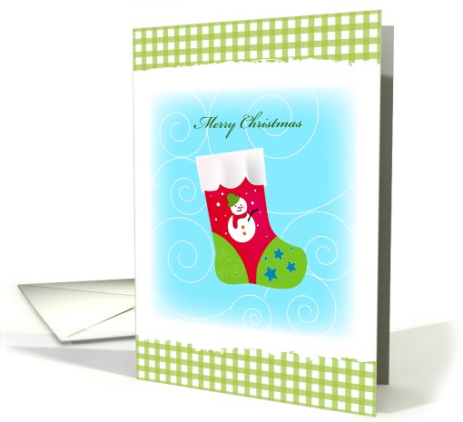 merry christmas, stocking card (831214)