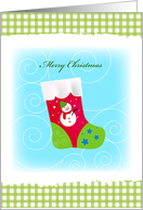 merry christmas, stocking card