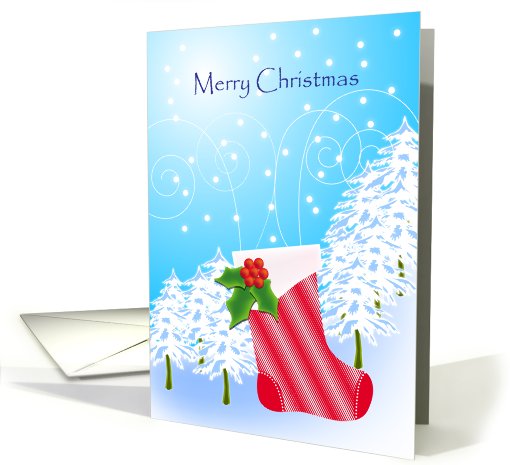 merry christmas, stocking card (831219)
