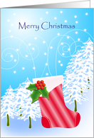 merry christmas, stocking card