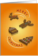 merry christmas, chocolate card