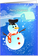 merry christmas, snowman, winter card