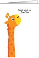 can’t wait to see you, giraffe card