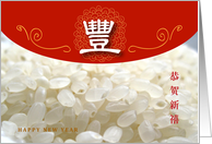 Chinese New year, rices, card