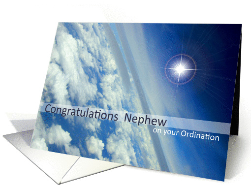 congratulations, nephew, ordination, sky card (841583)